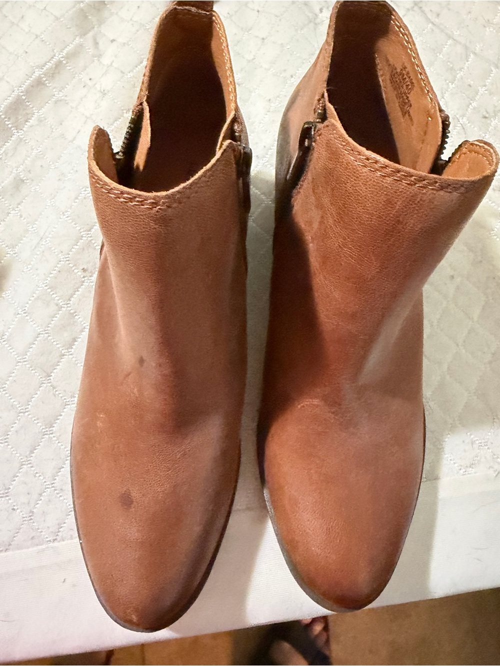Lucky Brand Tan Leather Ankle Booties